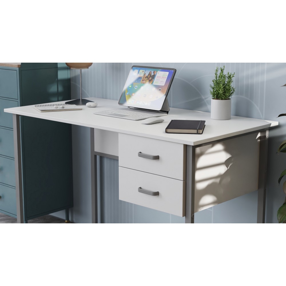 Компьютерный стол Ferrum-decor Гарри 75x120x60 серый ДСП Дуб Сан-Марино 32мм (FRD-101459)