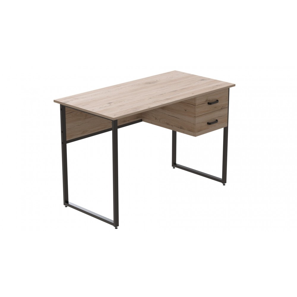 Компьютерный стол Ferrum-decor Дакота 75x140x60 черный ДСП Дуб Сан-Марино 16мм (FRD-101929)
