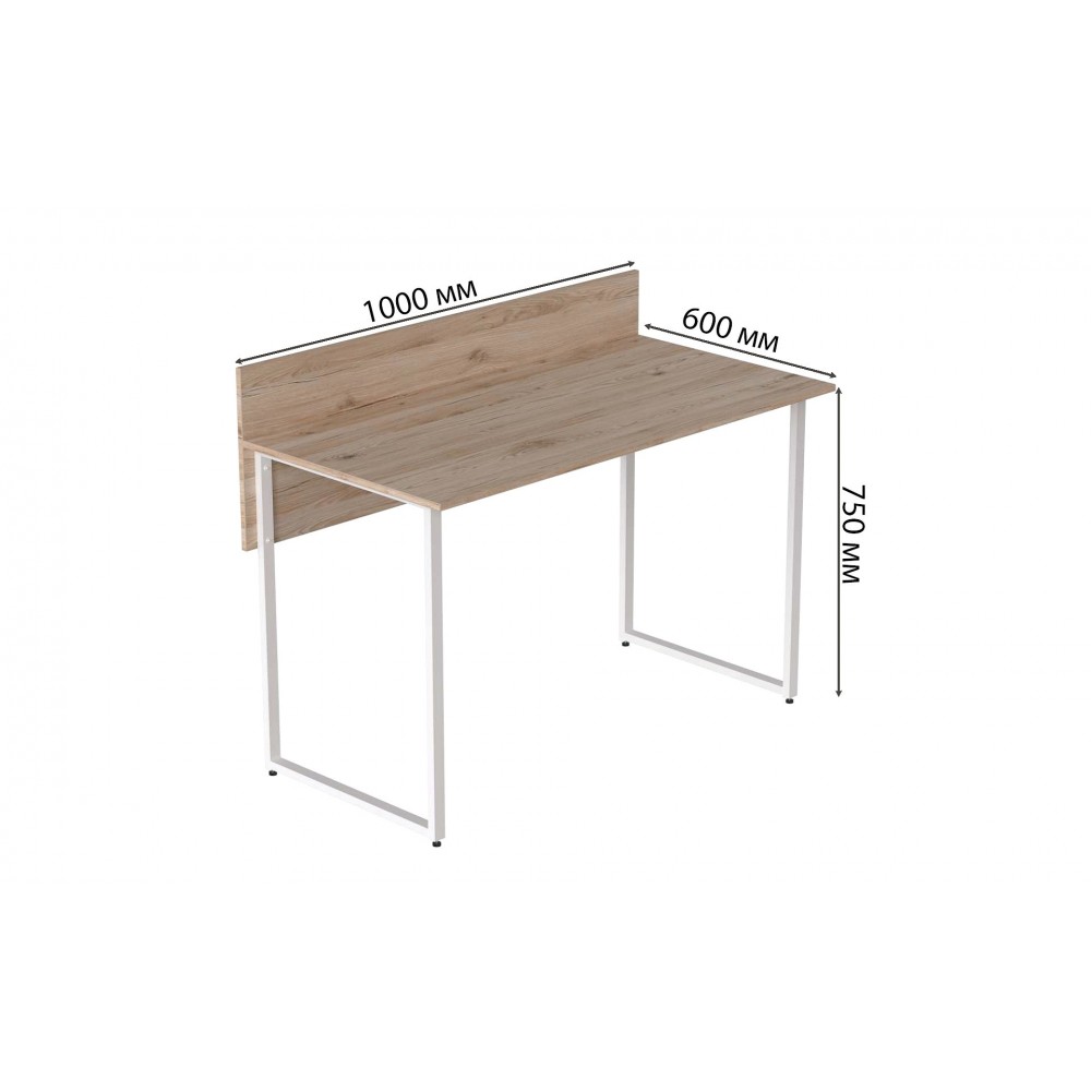 Компьютерный стол Ferrum-decor Скай 75x100x60 белый ДСП Дуб Сан-Марино 32мм (FRD-101069)