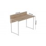 Компьютерный стол Ferrum-decor Скай 75x140x70 белый ДСП Дуб Сан-Марино 32мм (FRD-101119)
