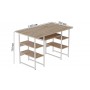 Компьютерный стол Ferrum-decor Тим 75x140x70 белый ДСП Дуб Сан-Марино 32мм (FRD-101389)