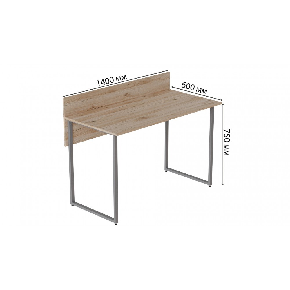 Компьютерный стол Ferrum-decor Скай 75x140x60 серый ДСП Дуб Сан-Марино 32мм (FRD-101559)