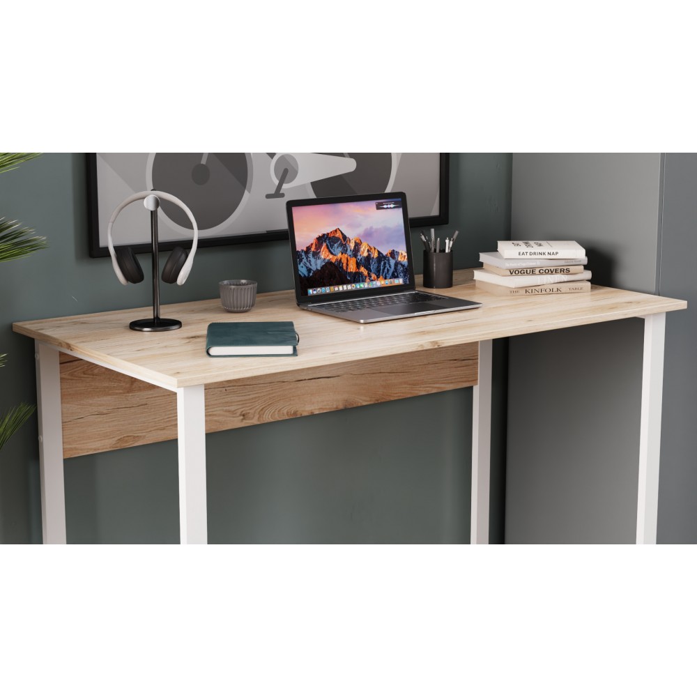 Компьютерный стол Ferrum-decor Курт 75x120x70 белый ДСП Дуб Сан-Марино 16мм (FRD-102239)