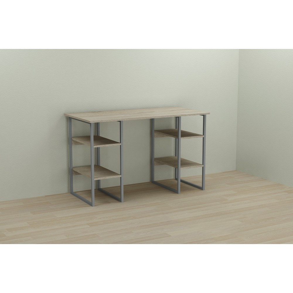 Письменный стол Ferrum-decor Тим 75x120x60 серый ДСП Дуб Сонома 16мм (FRD-102459)