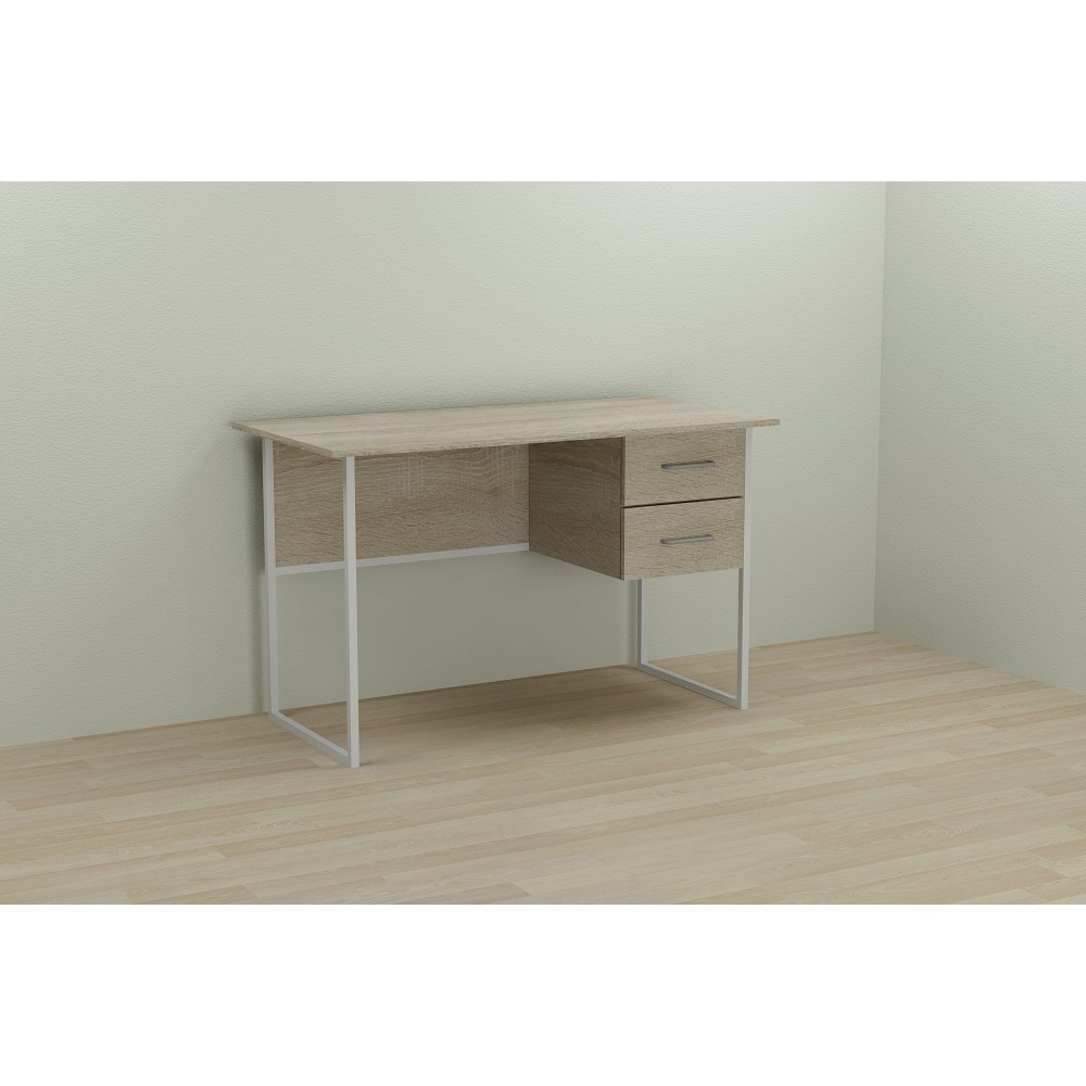 Письменный стол Ferrum-decor Дакота 75x120x60 белый ДСП Дуб Сонома 16мм (FRD-102089)