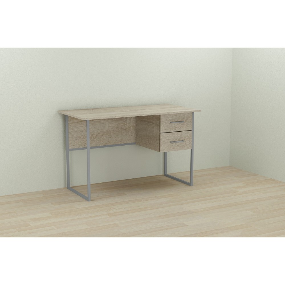 Письменный стол Ferrum-decor Дакота 75x140x70 серый ДСП Дуб Сонома 16мм (FRD-102349)