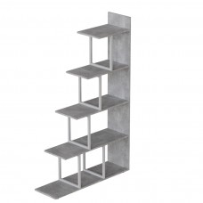 Этажерка Ferrum-decor Стелла 1600x1020x300 Белый металл ДСП Бетон (FRD-105495)