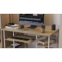 Письменный стол Ferrum-decor Тим 75x140x60 белый ДСП Дуб Сонома 16мм (FRD-102299)
