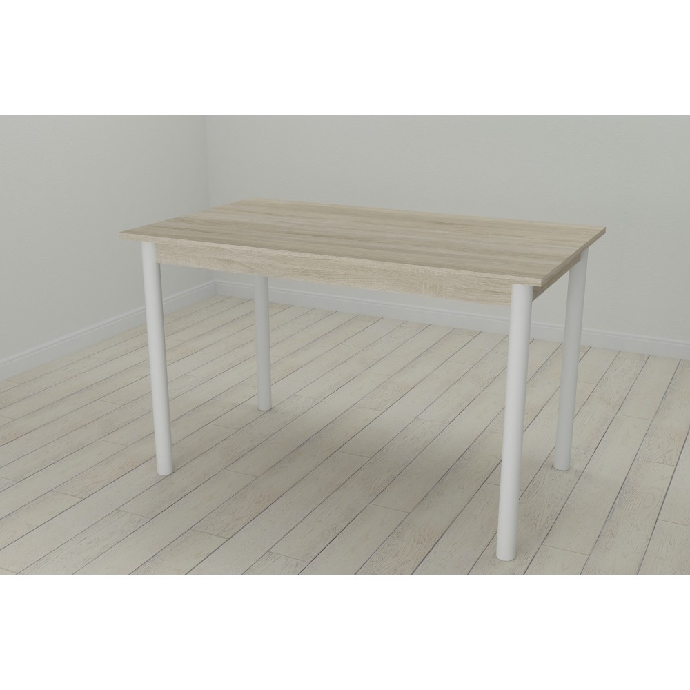 Стол кухонный Ferrum-decor Бенита 75x120x70 Белый ДСП Сонома 16мм (FRD-106276)