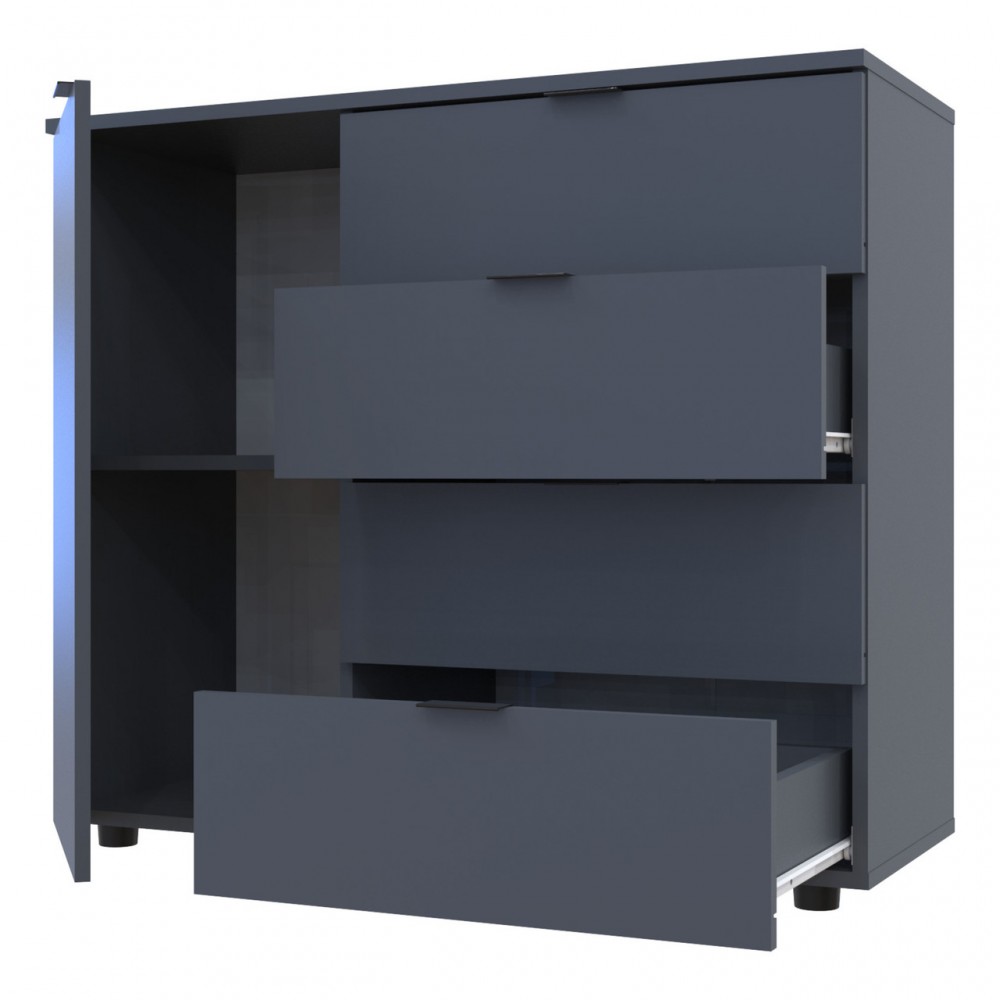 Комод в гостиную Doros Гелар GС1 100х40х81,2 см Графит (DRS-011288)