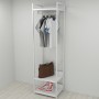 Шафа Гардероб Уні секція 1 серії Конект Ferrum-decor 220x60x50см Білий метал ДСП Білий 32 мм (FRD-104507)