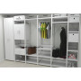 Шафа Гардероб Уні секція 1 серії Конект Ferrum-decor 220x60x50см Білий метал ДСП Білий 32 мм (FRD-104507)