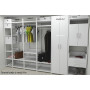 Шафа Гардероб Уні секція 1 серії Конект Ferrum-decor 220x60x50см Білий метал ДСП Білий 32 мм (FRD-104507)