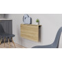 Обеденный стол-трансформер Ника настенный Ferrum-decor 420x900x500 Черный металл ДСП Дуб Сонома 16 мм (FRD-105167)