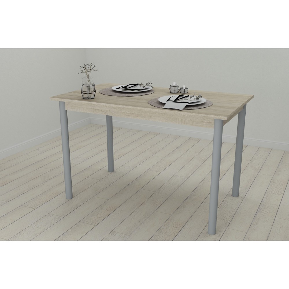 Стіл кухонний Ferrum-decor Беніта 75x120x80 Сірий ДСП Сонома 16мм (FRD-106288)