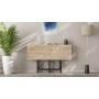 Стол-книжка трансформер Спайдер Ferrum-decor 750x1150x880 Черный металл ДСП Дуб Сан-Марино 16 мм (FRD-105089)