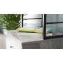 Стол-тумба трансформер Смарт 4/1 с этажеркой Ferrum-decor 1430x1450x500 Черный металл ДСП Бетон 16 мм (FRD-105129)