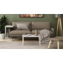 Стол журнальный приставной Терри Комбо Ferrum-decor 345x662x440 Белый металл ДСП Бетон 16 мм (FRD-105149)