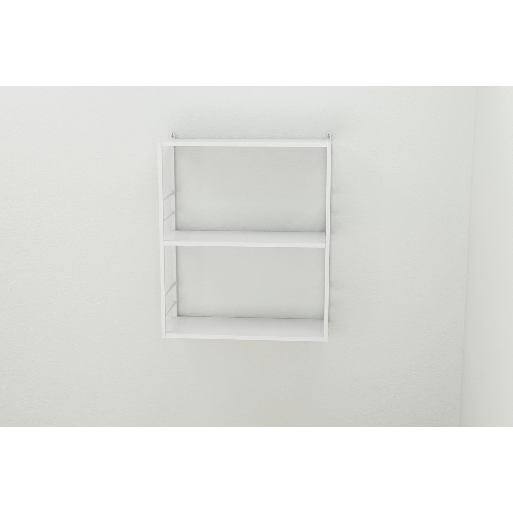 Книжкова полиця універсальна Ferrum-decor Стім 2 74x63x26 білий ДСП Біле 16мм (FRD-104109)