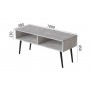 Тумба под ТВ Невада Ferrum-decor 45x100x38 Черный металл ДСП Бетон 16 мм (FRD-106719)