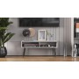 Тумба под ТВ Невада Ferrum-decor 45x100x38 Черный металл ДСП Бетон 16 мм (FRD-106719)