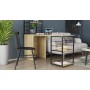 Стол-тумба трансформер Смарт 3/2 с этажеркой Ferrum-decor 1430x1450x600 Черный металл ДСП Дуб Сонома 16 мм (FRD-105119)