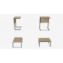 Стіл журнальний приставний Террі Комбо Ferrum-decor 345x662x440 Чорний метал ДСП Дуб Сонома 16 мм (FRD-105139)