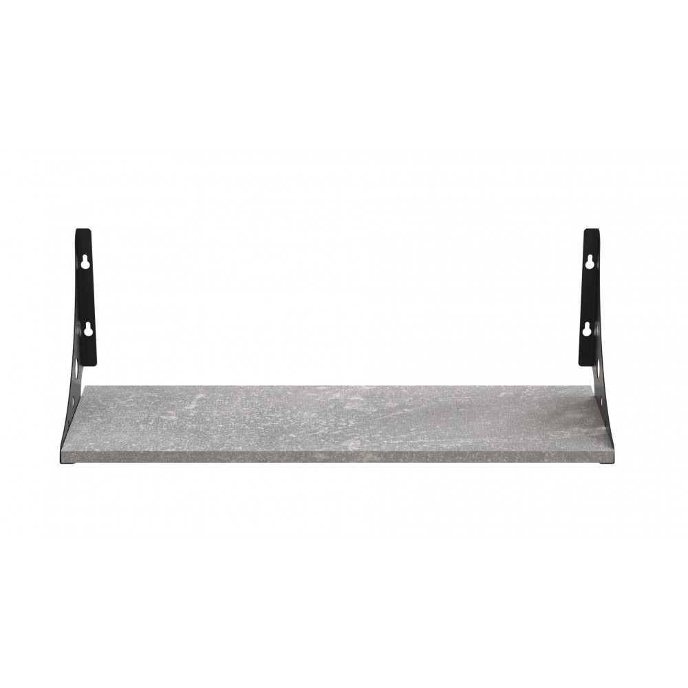 Полка настенная Ferrum-decor Ханди 2 240x500x240 металл Черный ДСП Бетон 16 мм (FRD-102560)