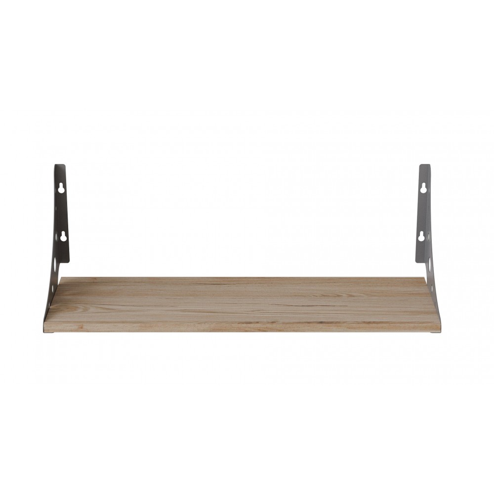 Полиця настінна Ferrum-decor Ханді 2 240x600x240 метал Сірий ДСП Дуб Сан-Марино 16 мм (FRD-102590)