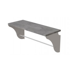 Настінна полиця Ferrum-decor Комфі 260x600x240 метал Білий ДСП Бетон 16 мм (FRD-102750)