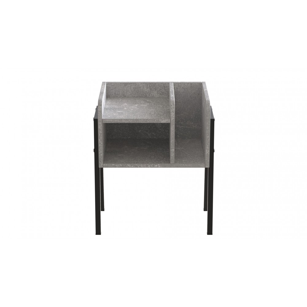 Тумба модульная Ferrum-decor Амели 540x450x320 металл Черный ДСП Бетон 16 мм (FRD-103010)