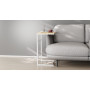 Столик приставний Террі Ferrum-decor 650x440x330 Білий метал ДСП Дуб Артизан 16 мм (FRD-104660)