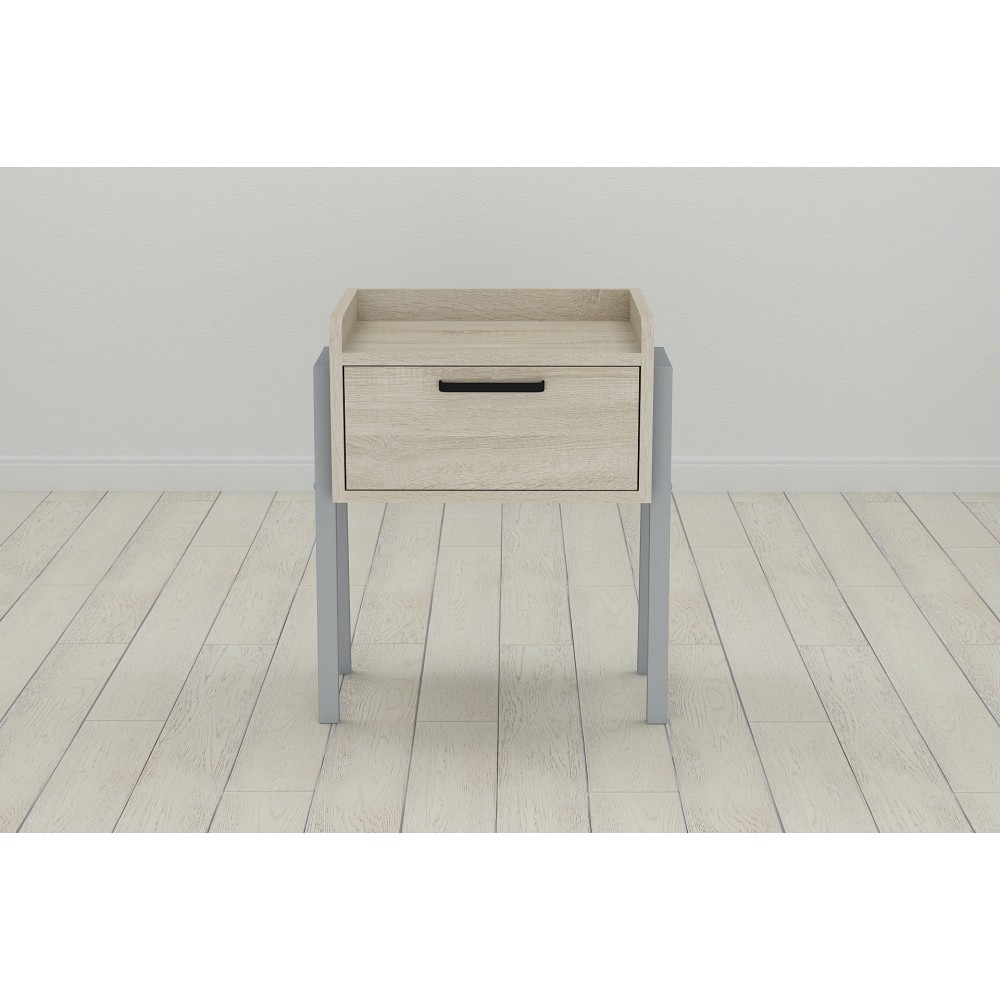 Тумба модульна Ferrum-decor Бетті 540x450x320 метал Сірий ДСП Сонома 16 мм (FRD-103000)