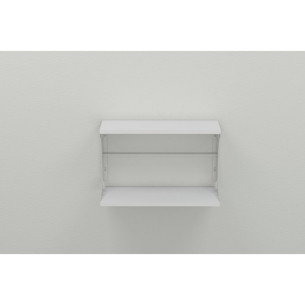 Настінна полиця Ferrum-decor Букін 330x600x240 метал Білий ДСП Біле 16 мм (FRD-102870)