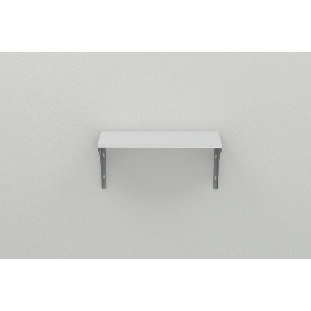Полка настенная Ferrum-decor Ханди 2 240x700x240 металл Серый ДСП Белое 16 мм (FRD-102610)
