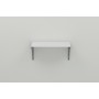 Полка настенная Ferrum-decor Ханди 2 240x700x240 металл Серый ДСП Белое 16 мм (FRD-102610)