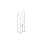 Шкаф Анжело Ferrum-decor на 5 полок с 2 дверями 1900x600x380 ДСП Бетон 16 мм (FRD-105000)