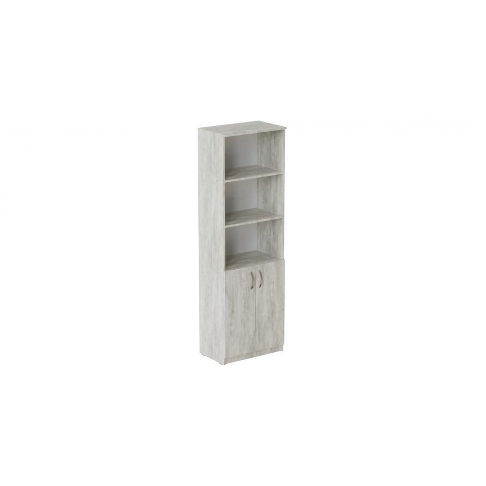 Шкаф Анжело Ferrum-decor на 5 полок с 2 дверями 1900x600x380 ДСП Бетон 16 мм (FRD-105000)