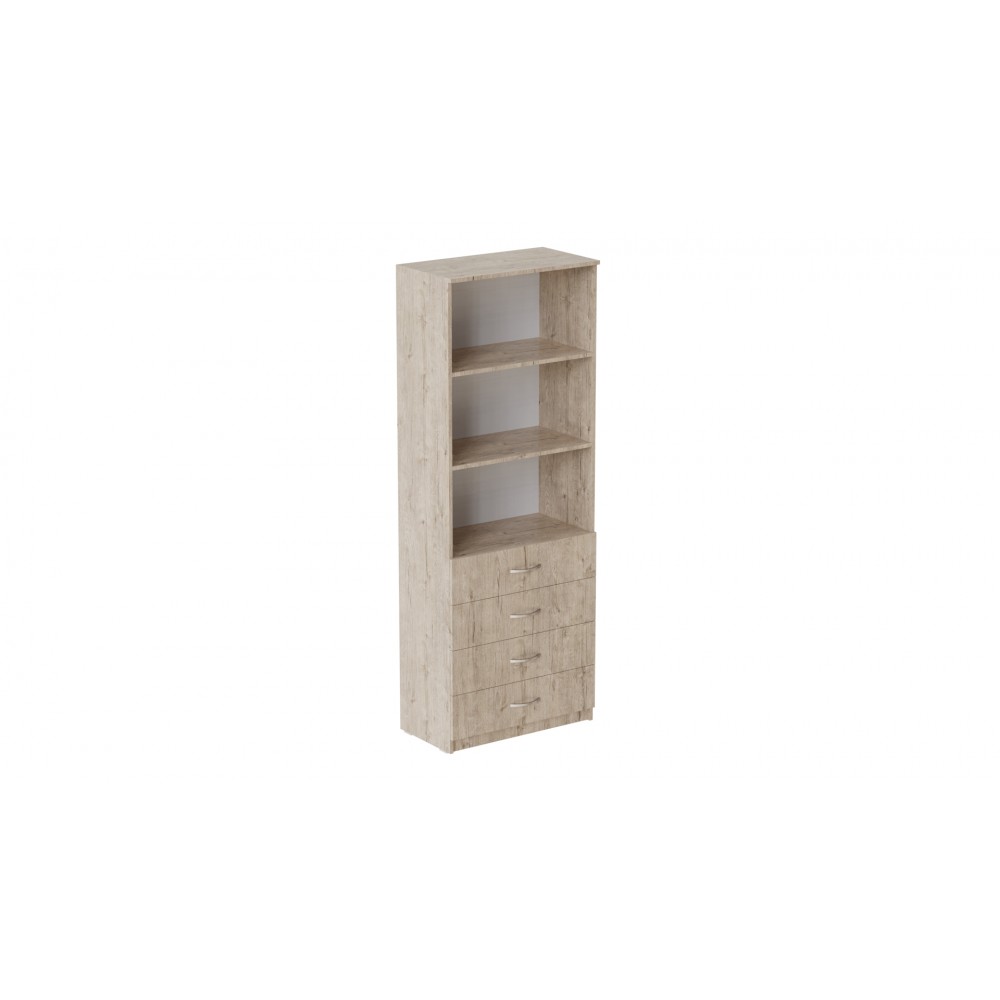 Шафа Анжело Ferrum-decor на 3 полиці з 4 ящики 1900x700x380 ДСП Дуб Сан-Марино 16 мм (FRD-105020)