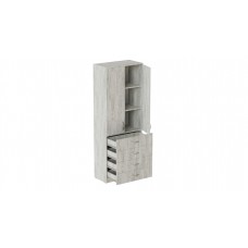 Шафа Анжело Ferrum-decor на 3 полиць з 2 дверима та 4 ящики 1900x700x380 ДСП Бетон 16 мм (FRD-105030)