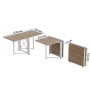 Стіл-книга трансформер Оріон 2 Ferrum-decor 750x1520x730 Білий метал ДСП Дуб Сан-Марино 16 мм (FRD-104591)