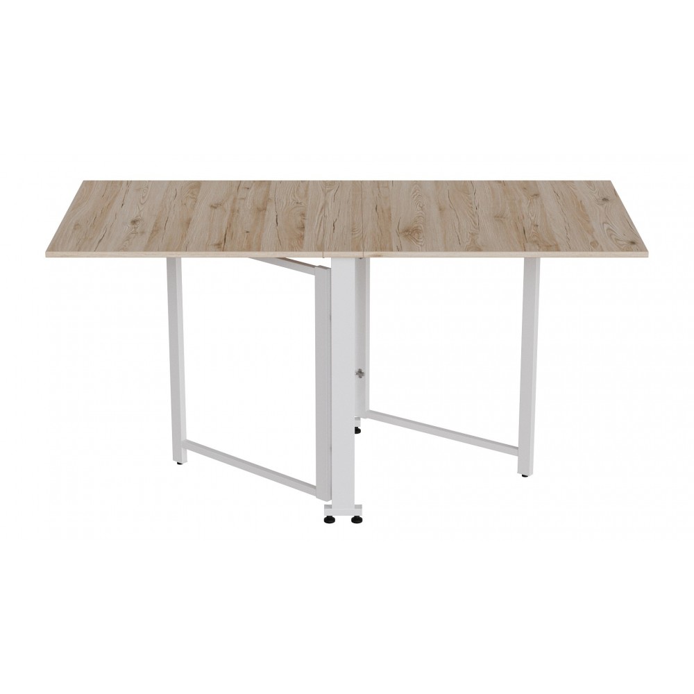 Стіл-книга трансформер Оріон 2 Ferrum-decor 750x1520x730 Білий метал ДСП Дуб Сан-Марино 16 мм (FRD-104591)