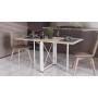 Стіл-книга трансформер Оріон 2 Ferrum-decor 750x1520x730 Білий метал ДСП Дуб Сан-Марино 16 мм (FRD-104591)