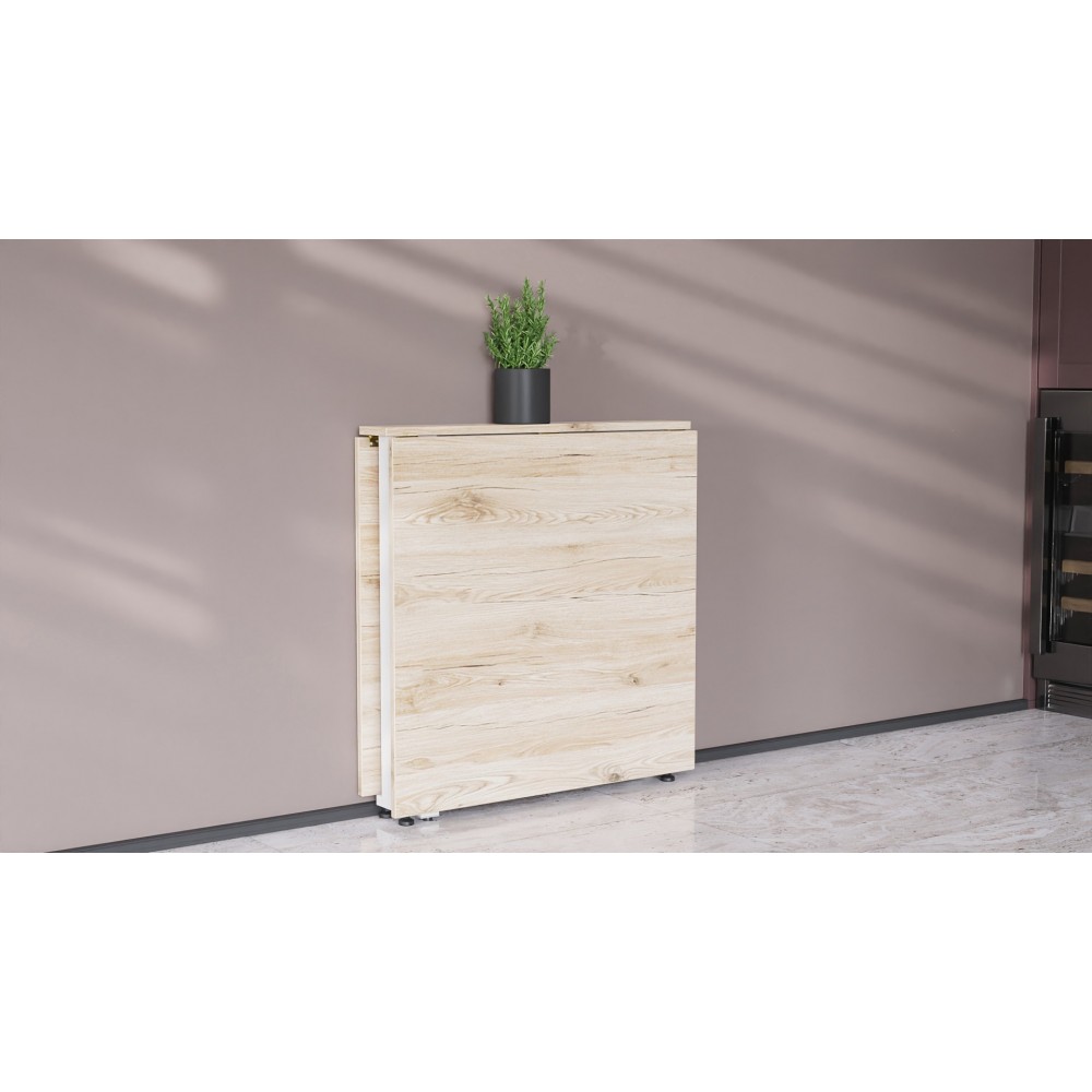 Стіл-книга трансформер Оріон 2 Ferrum-decor 750x1520x730 Білий метал ДСП Дуб Сан-Марино 16 мм (FRD-104591)