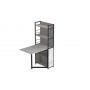 Стол книжка с этажеркой Практик 2 Ferrum-decor 1555x640x990 Черный металл ДСП Бетон 16 мм (FRD-104631)