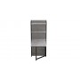 Стол книжка с этажеркой Практик 2 Ferrum-decor 1555x640x990 Черный металл ДСП Бетон 16 мм (FRD-104631)