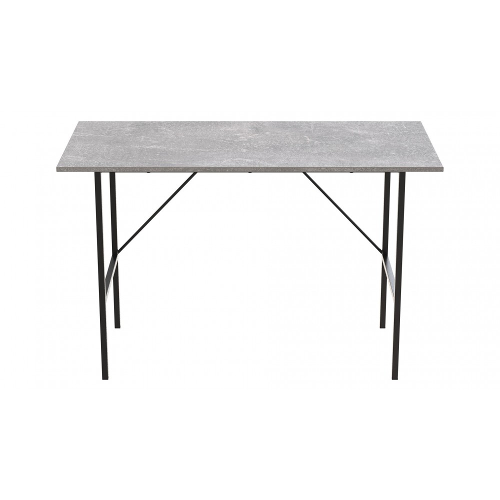 Стол письменный LINE Тайм Ferrum-decor 750x1200x600 Черный металл ДСП Бетон 16 мм (FRD-104891)