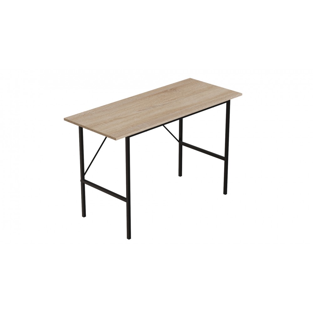 Стол письменный Line Тайм Ferrum-decor 750x1200x500 Черный металл ДСП Дуб Сонома 16 мм (FRD-104881)