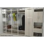 Шкаф Гардероб Уни секция 6 серии Конект Ferrum-decor 220x60x50см Белый металл ДСП Дуб Сонома 16 мм (FRD-104581)