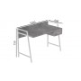 Письменный стол Ferrum-decor Комфорт 750x1200x600 Белый металл ДСП Бетон 32 мм (FRD-103463)